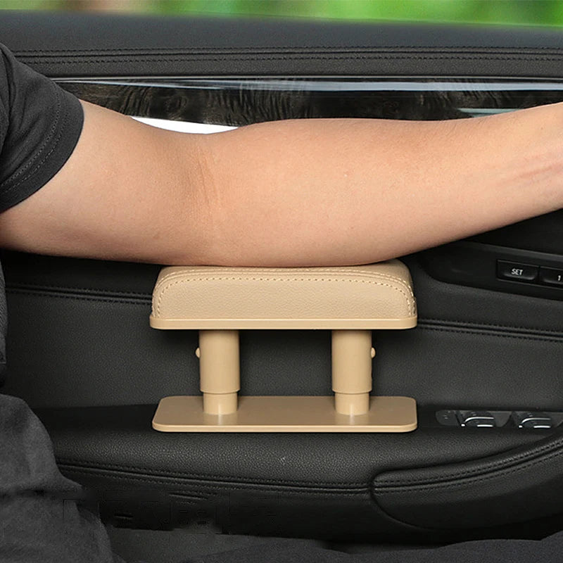 SEAMETAL Car Arm Rest Extender Car Door Armrest Elbow Support Adjustable Height PU Leather Auto Armrest Cushion Universal
